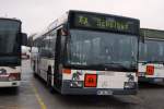 Jumbo 38, ein Mercedes O405 N, vom Unternehmen Gerda Klingenfu, aufgenommen am 27.02.2011 am Abstellplatz von Klingenfu in Velbert.