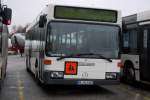Jumbo 61, ein Mercedes O405 N, vom Unternehmen Gerda Klingenfuß, aufgenommen am 27.02.2011 am Abstellplatz von Klingenfuß in Velbert.