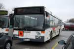 Jumbo 14, ein Mercedes O405 N, vom Unternehmen Gerda Klingenfu, aufgenommen am 27.02.2011 am Abstellplatz von Klingenfu in Velbert.