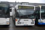 Jumbo 11, ein Mercedes O405 N, vom Unternehmen Gerda Klingenfu, aufgenommen am 27.02.2011 auf dem Betriebshof von Klingenfu in Velbert.