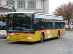 Postauto - Mercedes Citaro AG 19179 unterwegs auf der Linie 361 bei den Bushaltestellen vor dem Bahnhof Brugg am 24.10.2013