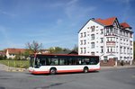 Stadtbus Gotha: Mercedes-Benz Citaro (Wagennummer 153) des Omnibusbetriebes Wolfgang Steinbrück (Lackierung: Krefeld), aufgenommen im Mai 2016 am Zentralen Omnibusbahnhof in Gotha.