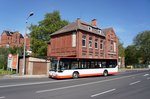 Stadtbus Gotha: Mercedes-Benz Citaro (Wagennummer 153) des Omnibusbetriebes Wolfgang Steinbrück (Lackierung: Krefeld), aufgenommen im Mai 2016 am Zentralen Omnibusbahnhof in Gotha.