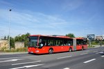Bus Mainz: Mercedes-Benz Citaro G vom Rhein-Nahe-Bus (Omnibusverkehr Rhein-Nahe / ORN), aufgenommen im Juni 2016 in der Nähe der Haltestelle  Hochschule Mainz  in Mainz.