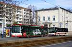 Gothaer Bus-Streit / Busstreit Gotha / Stadtbus Gotha: Doppelbedienung aller Buslinien im Stadtverkehr Gotha und auf einigen Umlandlinien seit Jahresbeginn 2017.