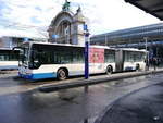 VBL - Mercedes Citaro Nr.156  LU 15056 bei den Bushaltestellen vor dem Bahnhof in Luzern am 09.12.2017