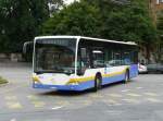 trn La Chaux de Fonds - Mercedes Citaro Nr.213  NE 78213 unterwegs auf der Linie 1 vor dem Bahnhof in La Chaux de Fonds am 04.07.2009