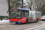 EVAG 3407 (E VG 3407) mit Werbung fr Die Essener (Branchenbuch), auf Sonderfahrt zur Erffnung der Ruhr 2010.
Aufgenommen an der Zeche Zollverein am 10.1.2010.