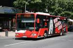 ASEAG 212 (AC L 795) macht Werbung fr Brillen Heiliger.
Aachen Theaterplatz, 4.6.2010.