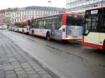 Die Trierer Stadtbusse im  Sternverkehr .