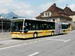 STI - Mercedes Citaro  Nr.86  BE 543386 unterwegs auf der Linie 1 bei den Bushaltestellen vor dem Bahnhof Spiez am 01.07.2011