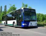 Noch nicht lange und Neunkirchen und aucher gewhnungsbedrftig: einer der neuen Citaro Faclift Bluetec 5 der NVG-Wagen 275 im SaarVV City-Design, auch genannt  Clowns-Bus .
