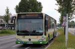 26.08.2014 einer der 2 Mercedes-Benz Citaro II G der VBBr am Hauptbahnhof.