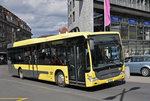Mercedes Citaro 154, auf der Linie 43, fährt zur Haltestelle beim Bahnhof Thun. Die Aufnahme stammt vom 30.03.2016.