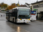 Schaffhausen Bus - Mercedes Citaro Nr.28  SH 54328 unterwegs auf Dienstfahrt in Schaffhausen bei den Bushaltestellen beim Bahnhof am 25.10.2016