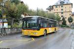 Postauto/Regie Prättigau, ex PU Vogt GR 168 854 (Mercedes Citaro O530) am 12.9.2017 in Klosters, Vereinapark. Da der Bahnhofplatz in Klosters infolge einer Veranstaltung nicht befahren werden konnte, fuhren die Postautos ab der Haltestelle Vereinapark.