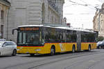 Mercedes Citaro der Post, im Einsatz als Bahnhersatz auf der S1, wendet am Bahnhof SBB.