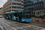 ESWE Verkehr Mercedes Benz Citaro 1 Facelift G Wagen 311 am 28.12.20 in Wiesbaden Marktplatz