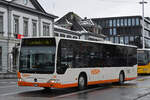 Mercedes Citaro 80, auf der Linie 9, fährt am 18.01.2023 zur Haltestelle beim Bahnhof Solothurn.