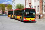 Hanauer Straßenbahn Mercedes Benz Citaro 1 Facelift G am 14.04.23 in Hanau Freiheitsplatz