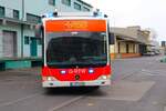 ASB Frankfurt am Main Mercedes Benz Citaro 1 Facelift GRTW (Sama Frankfurt 40/88-1) am 10.03.24 bei einen Fototermin.