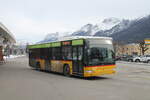 Postauto/Regie Scuol GR 159 233/PAG-ID: 5697 (Mercedes Citaro Facelift O530) am 22.1.2025 beim Bhf. Scuol-Tarasp