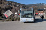 Mercedes-Citaro Facelift von Postbus (BD-13615) als Skibus Linie 2 in Hinterglemm, Dorfstraße. Aufgenommen 19.3.2025.