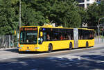 MB Citaro G Bus 375 der RVB, Linie 6 nach KliniKum, D.-Martin-Luther-Stra�e,in Regensburg am 16. August 2013.