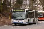 Strassenbahn Hagen 989 (HA DF 989) mit der Linie 542 am HBF Gevelsberg,27.2.2010.