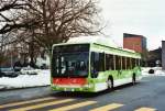 BGU Grenchen Nr. 25/SO 144'839 Mercedes Citaro am 15. Februar 2010 Grenchen, Nordbahnhof (mit Vollwerbung fr  erdgas )