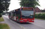 Autokraft Citaro G mit der Nummer 853 am 8.Juli 2010 an der Haltestelle Siegfriedstraße.