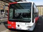 Hier ist ein Citaro Bus von Saar-Pfalz-Bus am Saarbrücker Hauptbahnhof zu sehen.