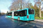 Nagelneuer VGF/ICB Mercedes Benz Citaro 2 G Wagen 436 am 19.01.19 in Frankfurt am Main Hainer Weg
