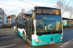 Stadtverkehr Maintal Mercedes Benz Citaro 2 Wagen 227 am 09.03.19 in Frankfurt am Main Enkheim