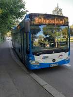 HN-VB-6090/Wagen 90(Baujahr 2017, Euro 6) der Stadtwerke Heilbronn steht an der Endhaltestelle der Linie 1 (Heilbronn Trappensee)und wirbt für die Heilbronner Stimme.

Bustyp: C2LE 
