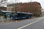 ESWE Verkehr Mercedes Benz Citaro 2 G Wagen 331 am 28.12.20 in Wiesbaden Marktplatz