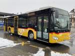 MB C2 hybrid `11403`  BE 654 089  von PostAuto Depot Aeschi am 17.1.21 bei der Abfahrt in Spiez.