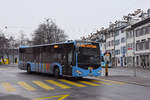 Mercedes Citaro von Distribus, auf der Linie 604, fährt zur Endstation an der Schifflände. Die Aufnahme stammt vom 27.01.2021.