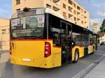 Heckansicht des MB C2 '10589' des PU Eurobus Häfliger, Surse am 13.9.21 nach der Abfahrt beim Bahnhof Sursee.