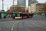 Mainzer Mobilität Mercedes Benz Citaro 2 G Wagen 913 am 11.01.22 in Mainz Innenstadt