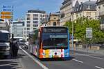 TG 5742, Mercedes Benz Citaro, des VDL in den Straen der Oberstadt Luxemburgs unterwegs..