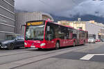 Mercedes-Benz Citaro 2. Generation der Innsbrucker Verkehrsbetriebe (Bus Nr. 442) als Messeshuttle in Innsbruck, Ing.-Etzel-Straße. Aufgenommen 11.10.2024.