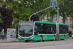 Mercedes Citaro 7038, auf der Tramersatzlinie 3, fährt am 03.05.2025 über den Kannefeldplatz. Aufnahme Basel.