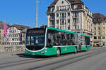 Mercedes Citaro 7009, auf der Linie 38, überquert am 03.03.2025 die Mittlere Rheinbrücke.