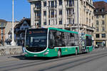 Mercedes Citaro 7016, auf der Linie 34, überquert am 03.03.2025 die Mittlere Rheinbrücke.