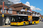 Mercedes Citaro der Post, auf der Linie 102, wartet am 30.04.2025 an der Haltestelle beim Bahnhof Interlaken Ost.