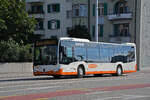 Mercedes Citaro 95 der BSU, auf der Linie 6, fährt am 12.08.2024 zur Haltestelle beim Bahnhof Solothurn.