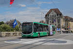 Mercedes Citaro 7012, auf der Linie 34, überquert am 14.07.2025 die Mittlere Rheinbrücke. Aufnahme Basel.