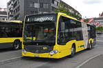 Mercedes Citaro 408, auf der Linie 4, wartet am 30.07.2025 an der Haltestelle beim Bahnhof Thun.