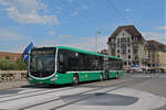 Mercedes Citaro 7029, auf der Linie 34, überquert am 14.07.2025 die Mittlere Rheinbrücke. Aufnahme Basel.
